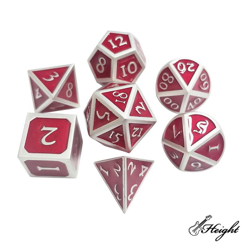 HTDC10-RD metal dice for games red color 2